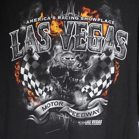 Las Vegas Motor Speedway Graphic T-Shirt Racing Black‎ Adult 2XL - Picture 6 of 8